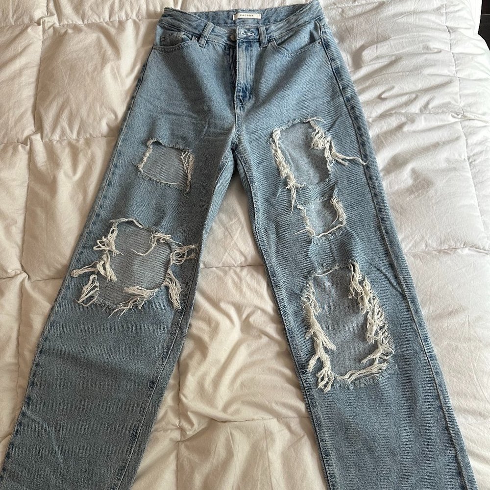 Distressed/Ripped Blue Jeans